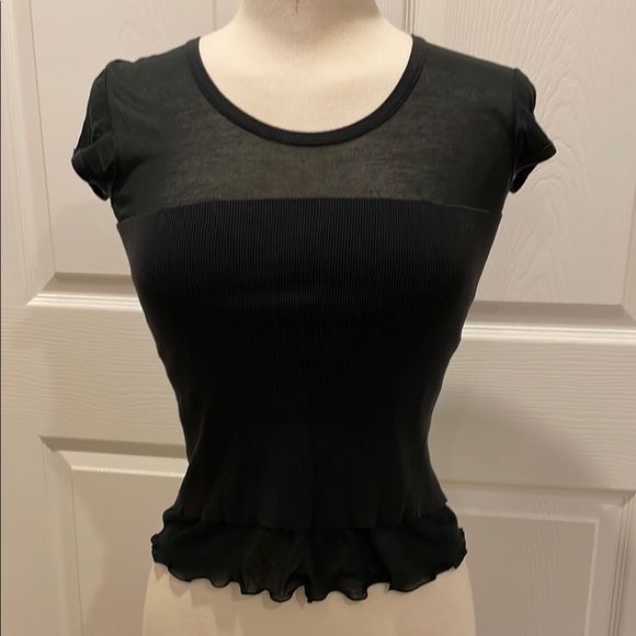 Vintage TSE Black Silk Cotton Sweater Corset Top - Picture 1 of 8